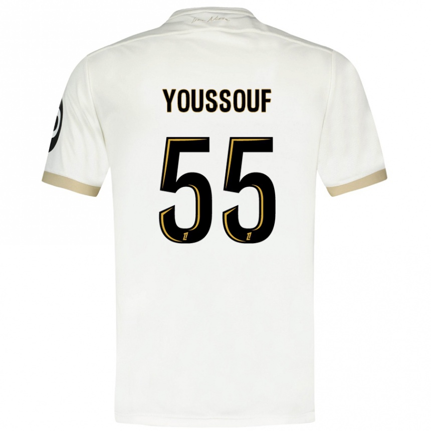 Kinder Fußball Youssouf Ndayishimiye #55 Weißgold Auswärtstrikot Trikot 2024/25 T-Shirt Luxemburg