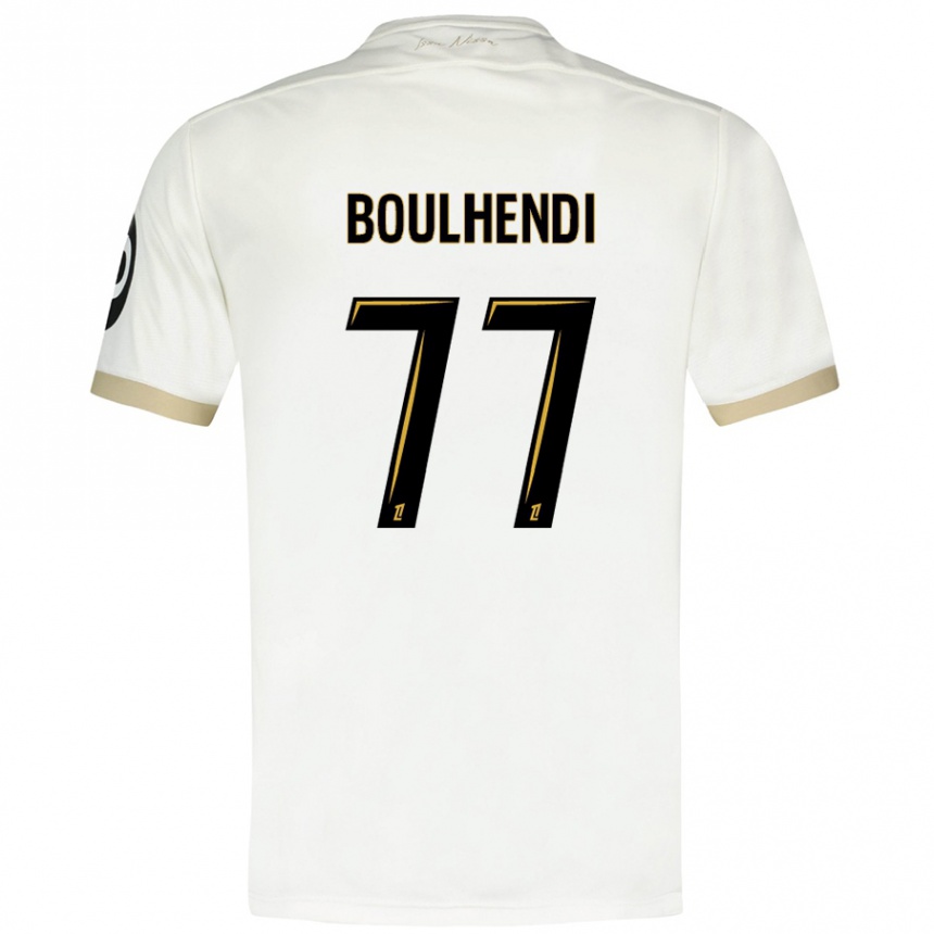 Kinder Fußball Teddy Boulhendi #77 Weißgold Auswärtstrikot Trikot 2024/25 T-Shirt Luxemburg