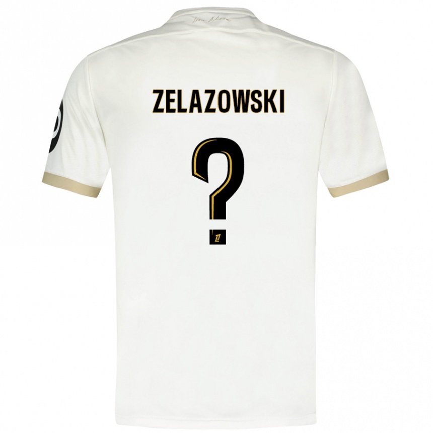 Kinder Fußball Bartosz Zelazowski #0 Weißgold Auswärtstrikot Trikot 2024/25 T-Shirt Luxemburg