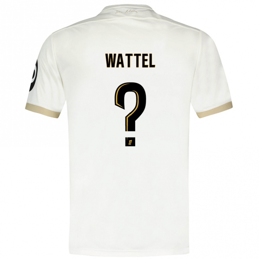 Kinder Fußball Sami Wattel #0 Weißgold Auswärtstrikot Trikot 2024/25 T-Shirt Luxemburg