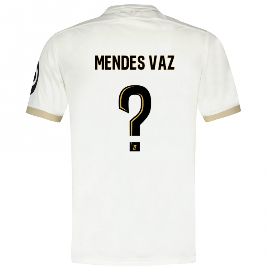 Kinder Fußball Hernâni Mendes Vaz #0 Weißgold Auswärtstrikot Trikot 2024/25 T-Shirt Luxemburg