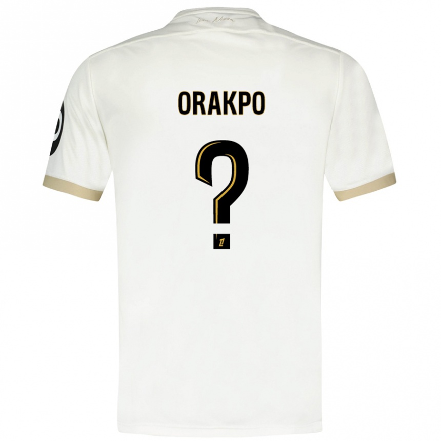 Kinder Fußball Victor Orakpo #0 Weißgold Auswärtstrikot Trikot 2024/25 T-Shirt Luxemburg