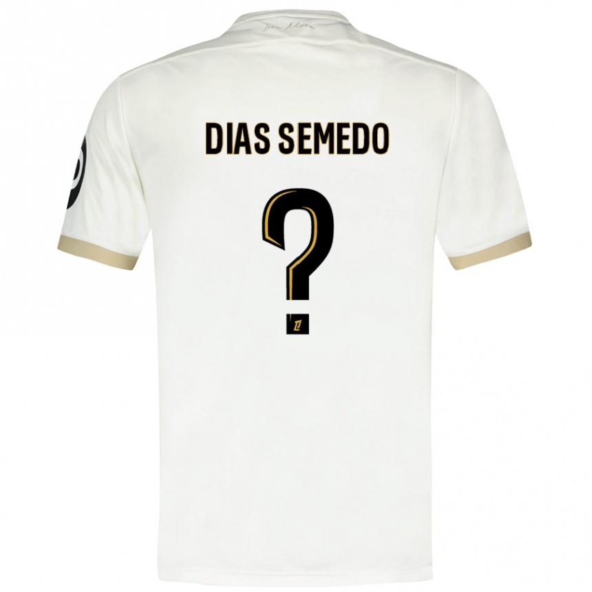 Kinder Fußball Samuel Dias Semedo #0 Weißgold Auswärtstrikot Trikot 2024/25 T-Shirt Luxemburg