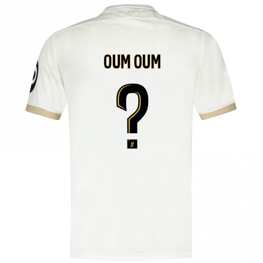 Kinder Fußball Dorian Oum Oum #0 Weißgold Auswärtstrikot Trikot 2024/25 T-Shirt Luxemburg