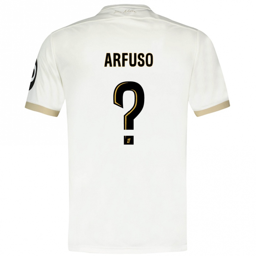 Kinder Fußball Vincenzo Arfuso #0 Weißgold Auswärtstrikot Trikot 2024/25 T-Shirt Luxemburg