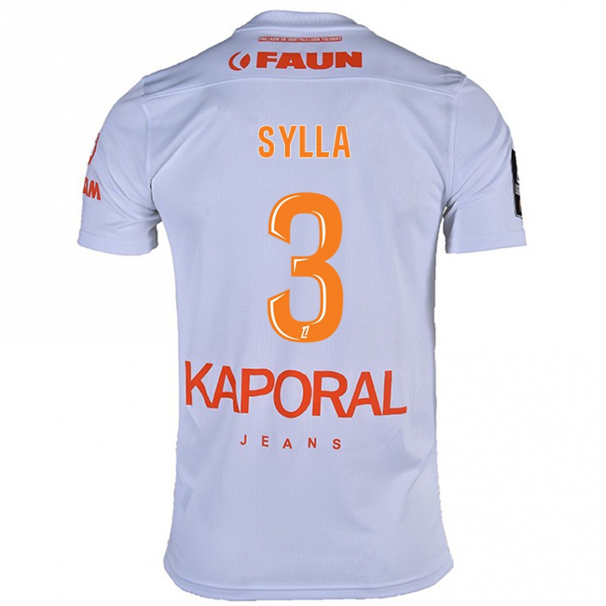 Kinder Fußball Issiaga Sylla #3 Weiß Auswärtstrikot Trikot 2024/25 T-Shirt Luxemburg