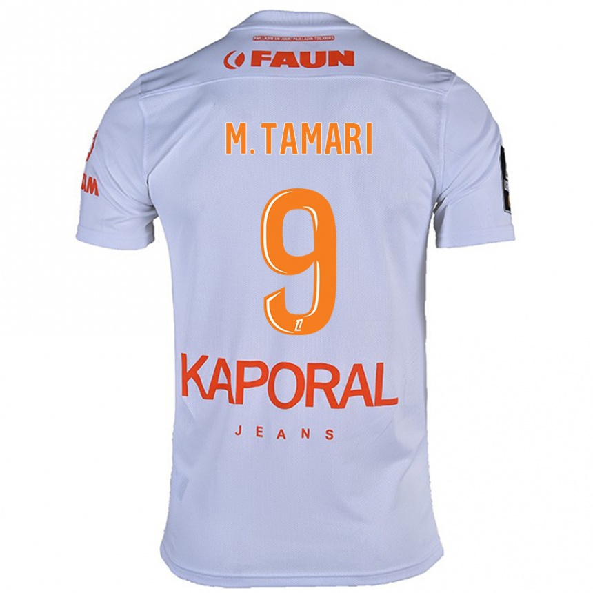 Kinder Fußball Mousa Tamari #9 Weiß Auswärtstrikot Trikot 2024/25 T-Shirt Luxemburg