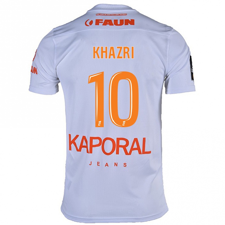 Kinder Fußball Wahbi Khazri #10 Weiß Auswärtstrikot Trikot 2024/25 T-Shirt Luxemburg