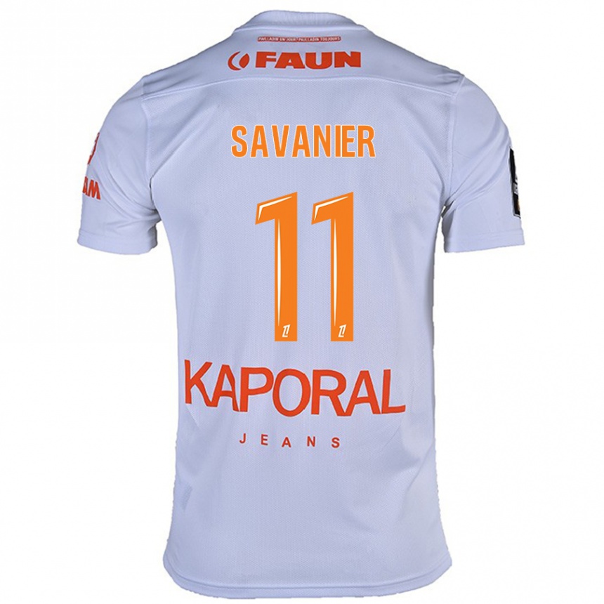 Kinder Fußball Téji Savanier #11 Weiß Auswärtstrikot Trikot 2024/25 T-Shirt Luxemburg