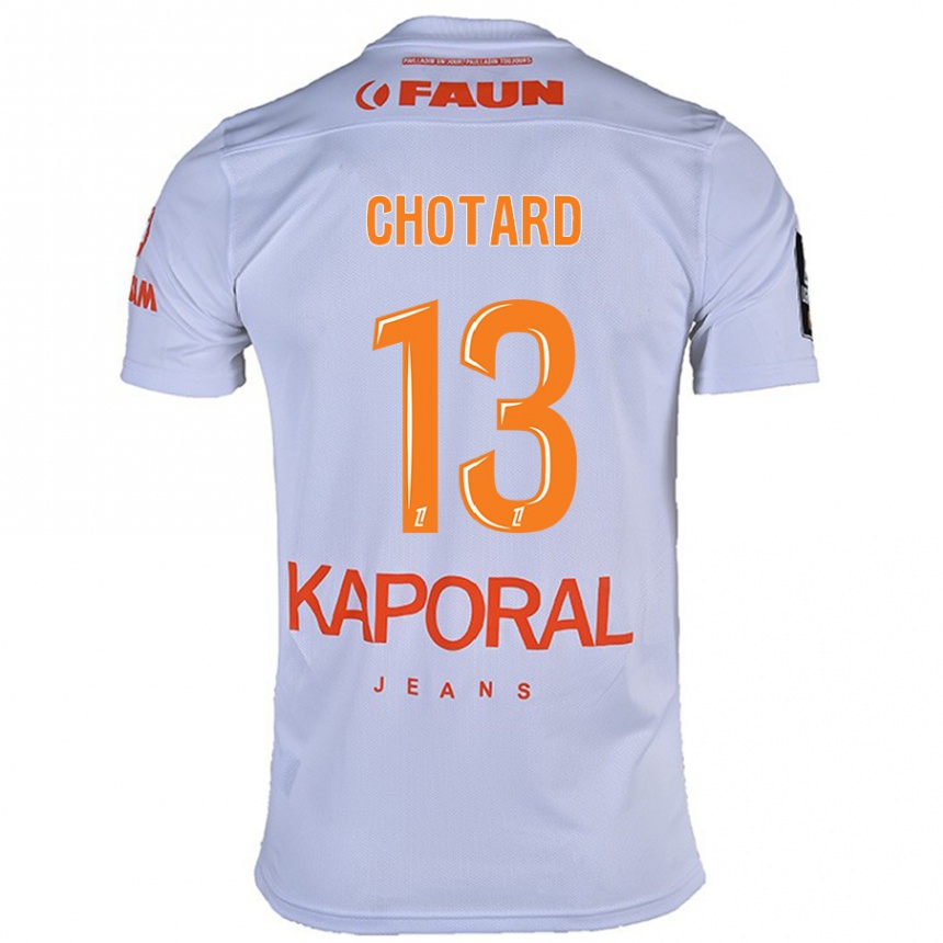 Kinder Fußball Joris Chotard #13 Weiß Auswärtstrikot Trikot 2024/25 T-Shirt Luxemburg