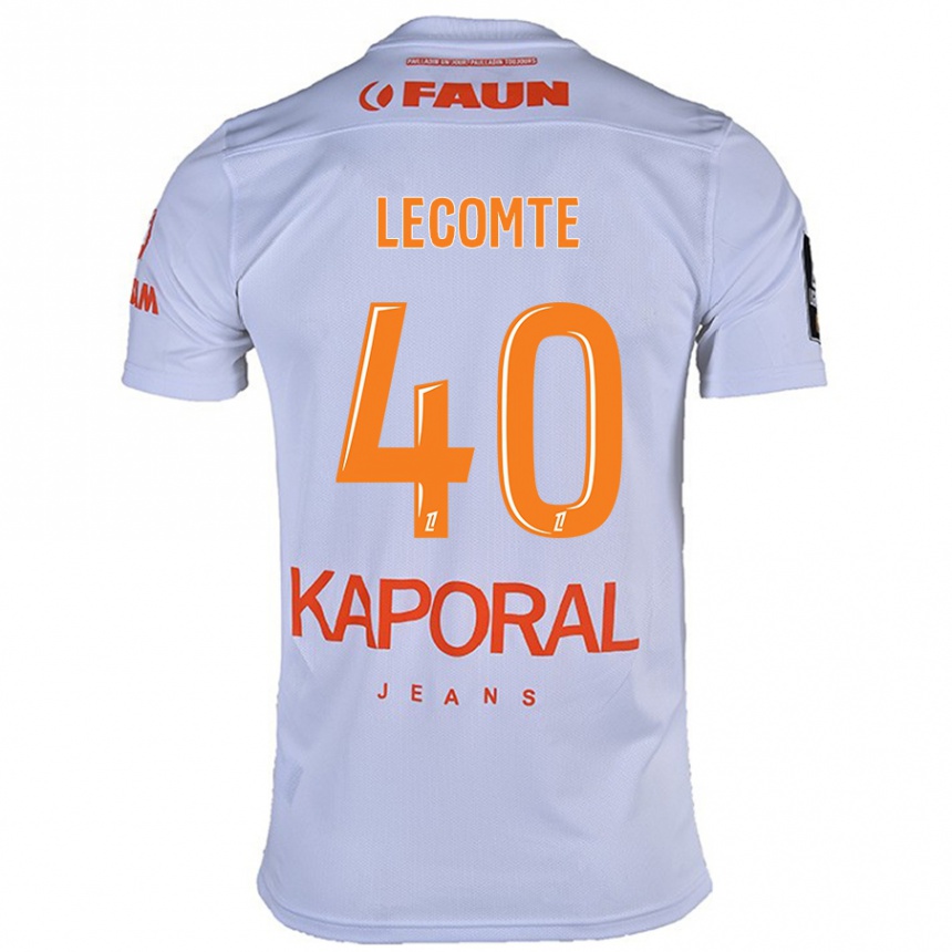 Kinder Fußball Benjamin Lecomte #40 Weiß Auswärtstrikot Trikot 2024/25 T-Shirt Luxemburg