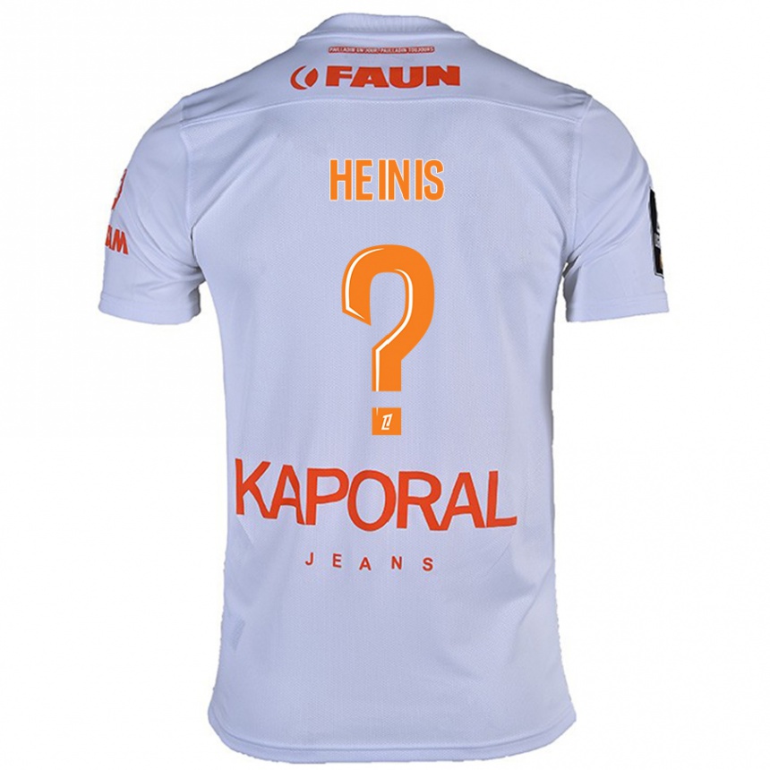 Kinder Fußball Keahinui Heinis #0 Weiß Auswärtstrikot Trikot 2024/25 T-Shirt Luxemburg