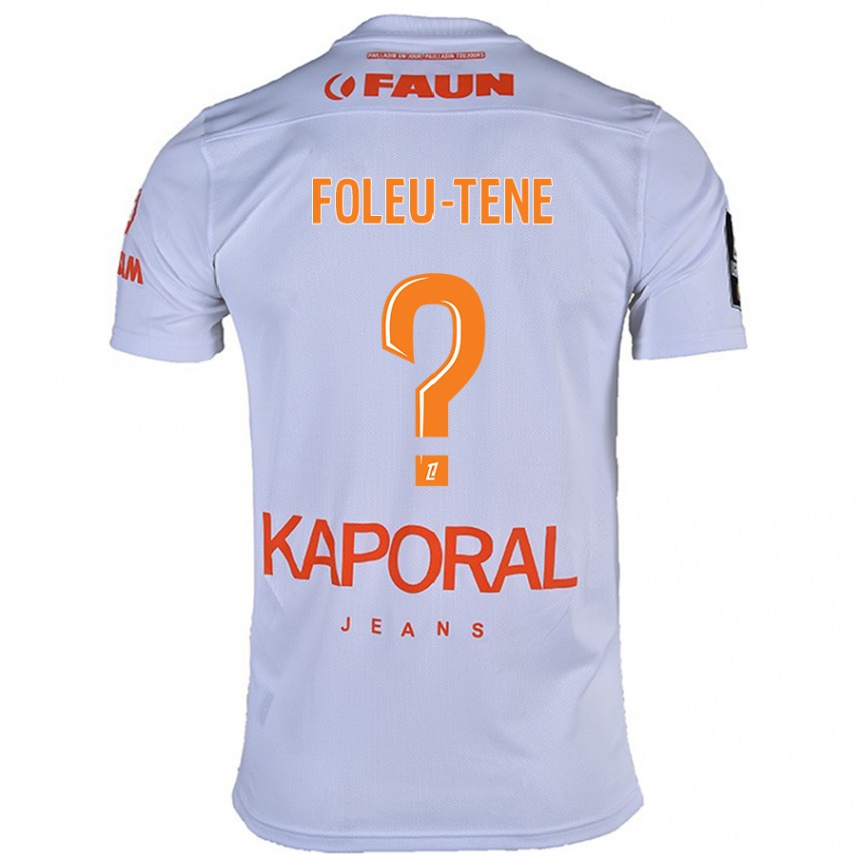 Kinder Fußball Kévin Foleu-Tene #0 Weiß Auswärtstrikot Trikot 2024/25 T-Shirt Luxemburg