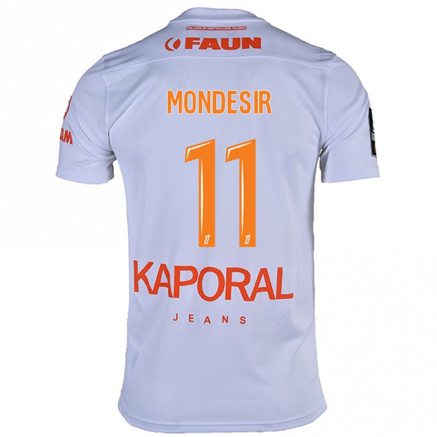 Kinder Fußball Nérilia Mondésir #11 Weiß Auswärtstrikot Trikot 2024/25 T-Shirt Luxemburg