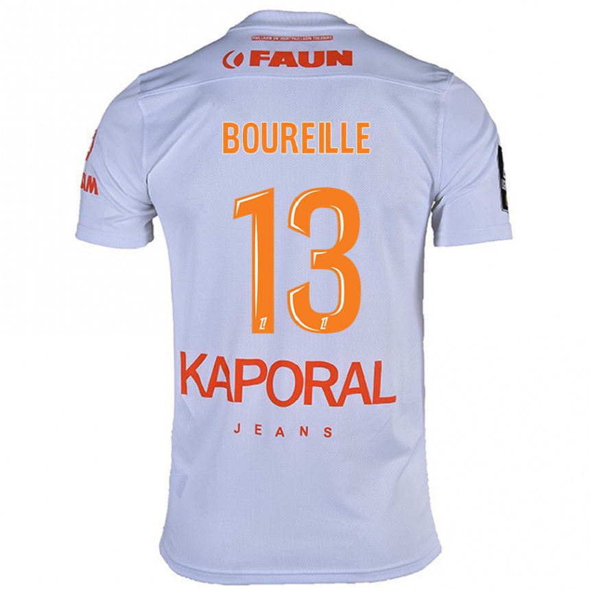 Kinder Fußball Celeste Boureille #13 Weiß Auswärtstrikot Trikot 2024/25 T-Shirt Luxemburg