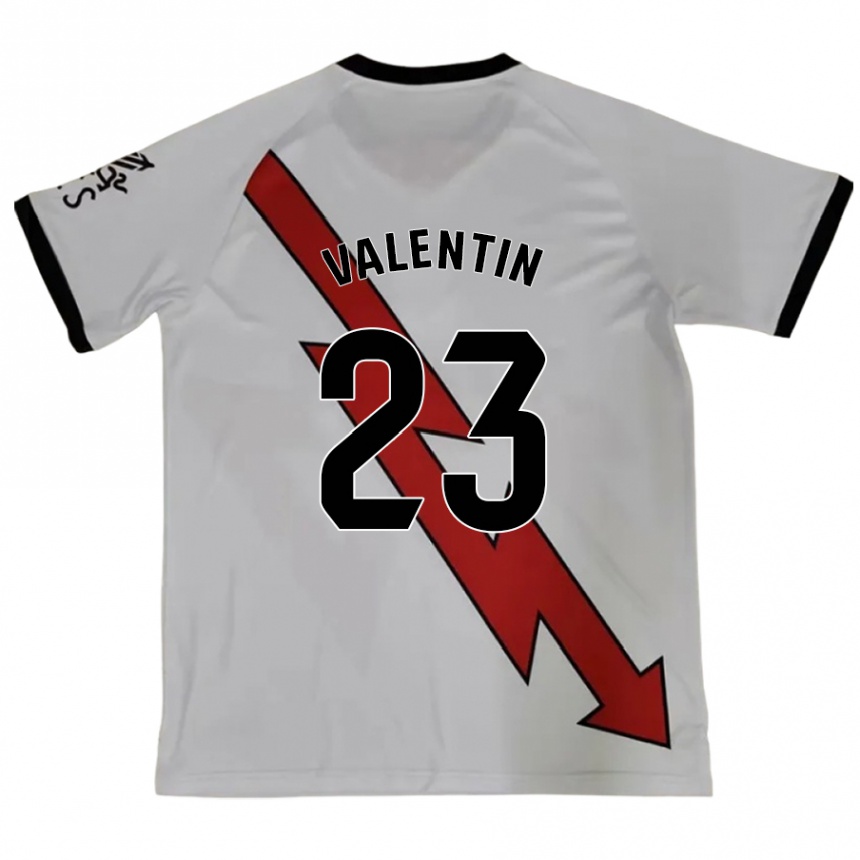 Kinder Fußball Óscar Valentín #23 Rot Auswärtstrikot Trikot 2024/25 T-Shirt Luxemburg