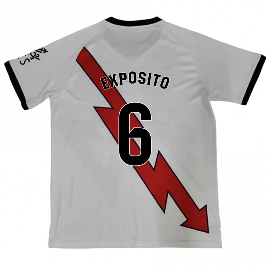 Kinder Fußball Álvaro Expósito #6 Rot Auswärtstrikot Trikot 2024/25 T-Shirt Luxemburg