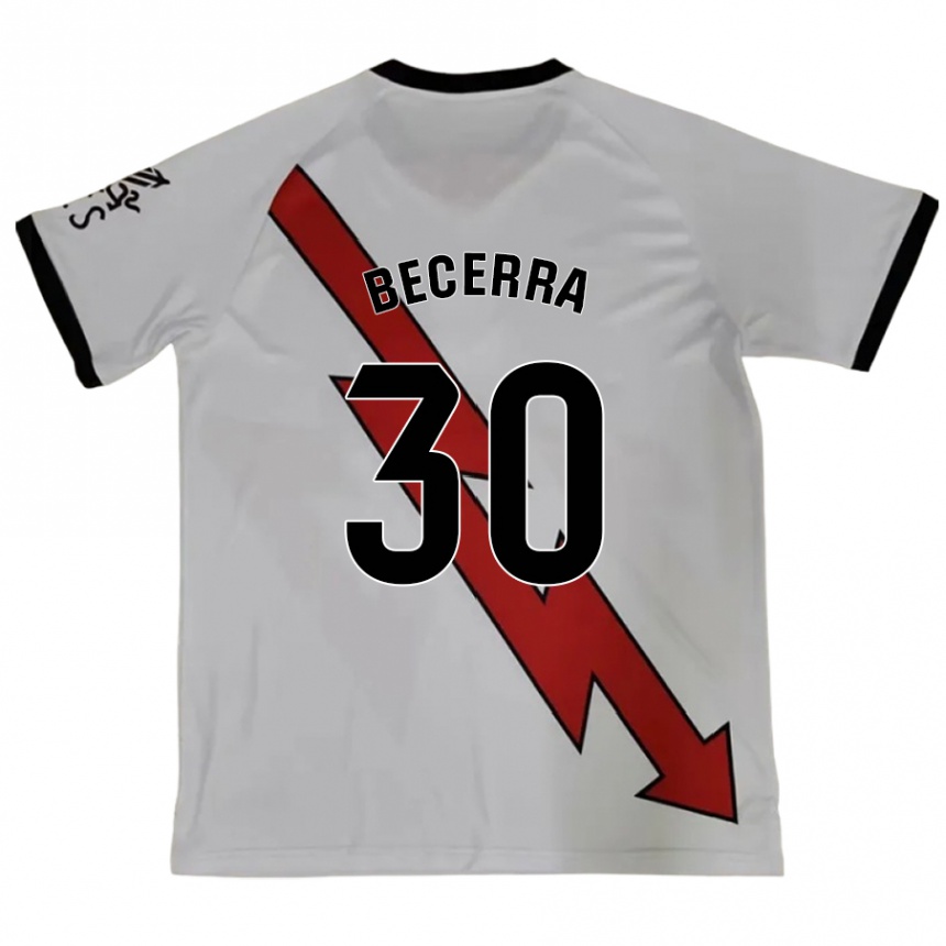 Kinder Fußball Samuel Becerra #30 Rot Auswärtstrikot Trikot 2024/25 T-Shirt Luxemburg