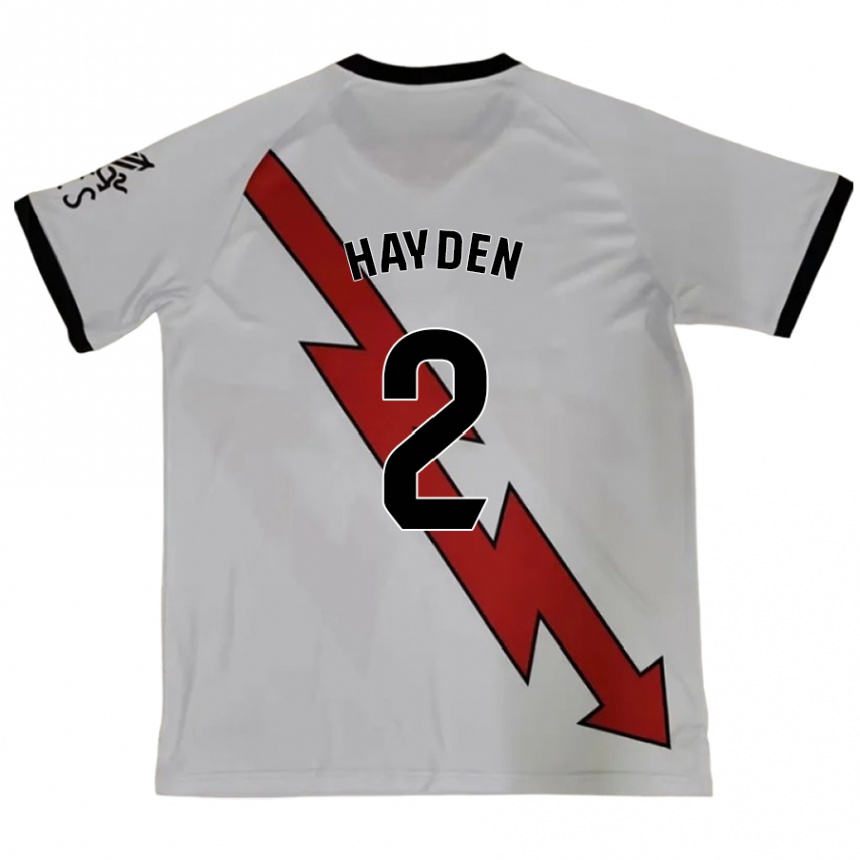 Kinder Fußball Danielle Hayden #2 Rot Auswärtstrikot Trikot 2024/25 T-Shirt Luxemburg