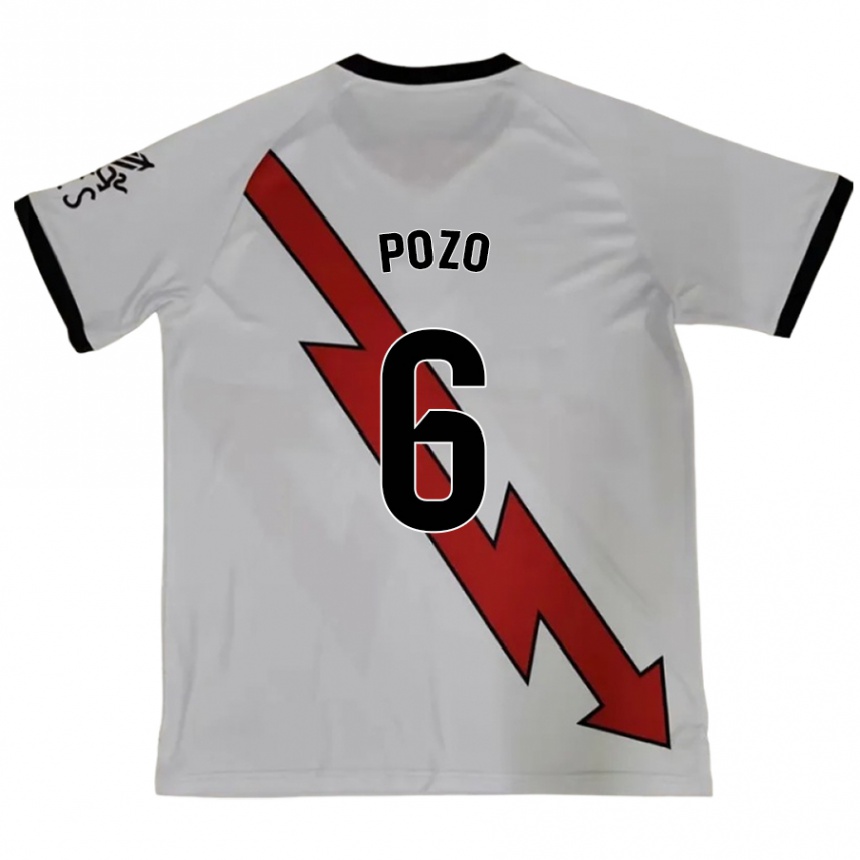 Kinder Fußball José Pozo #6 Rot Auswärtstrikot Trikot 2024/25 T-Shirt Luxemburg