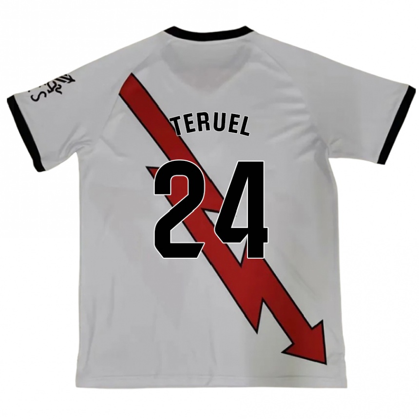 Kinder Fußball Laura Teruel Montero #24 Rot Auswärtstrikot Trikot 2024/25 T-Shirt Luxemburg