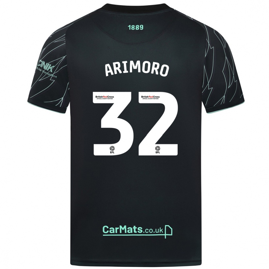 Kinder Fußball Juliet Khinde Adebowale-Arimoro #32 Schwarz Grün Auswärtstrikot Trikot 2024/25 T-Shirt Luxemburg