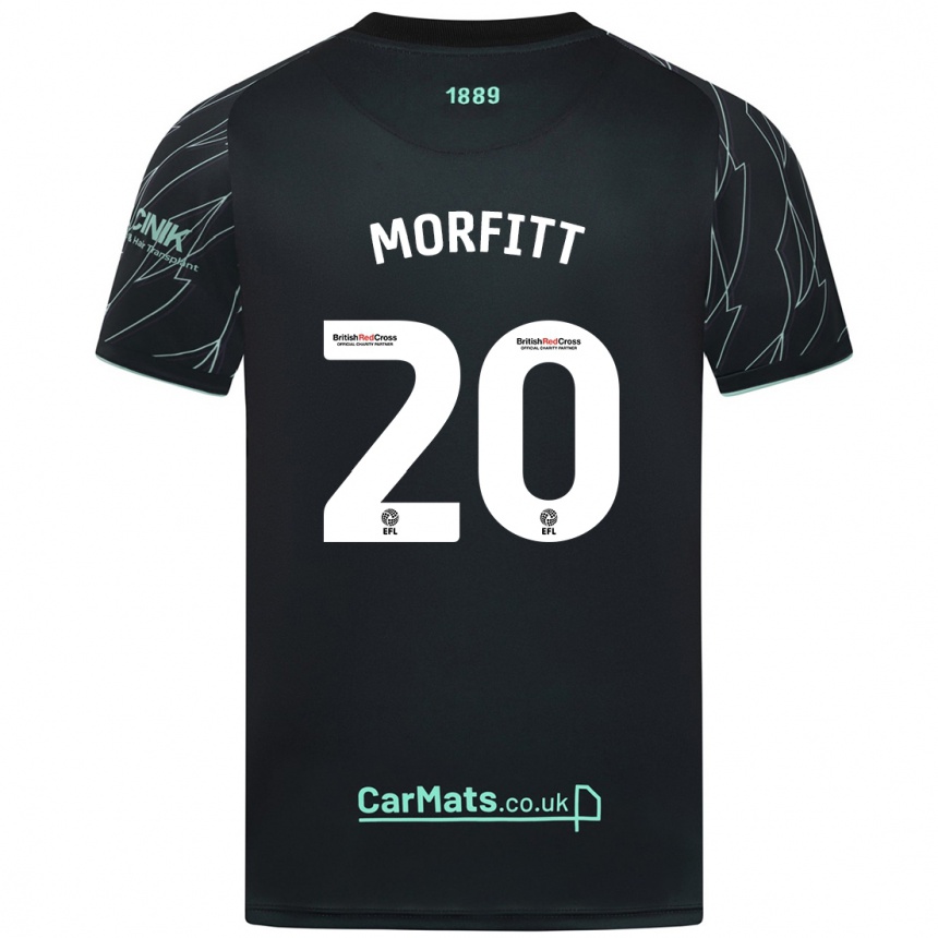 Kinder Fußball Izzy Morfitt #20 Schwarz Grün Auswärtstrikot Trikot 2024/25 T-Shirt Luxemburg