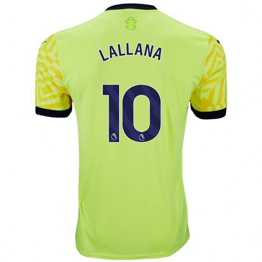 Kinder Fußball Adam Lallana #10 Gelb Auswärtstrikot Trikot 2024/25 T-Shirt Luxemburg