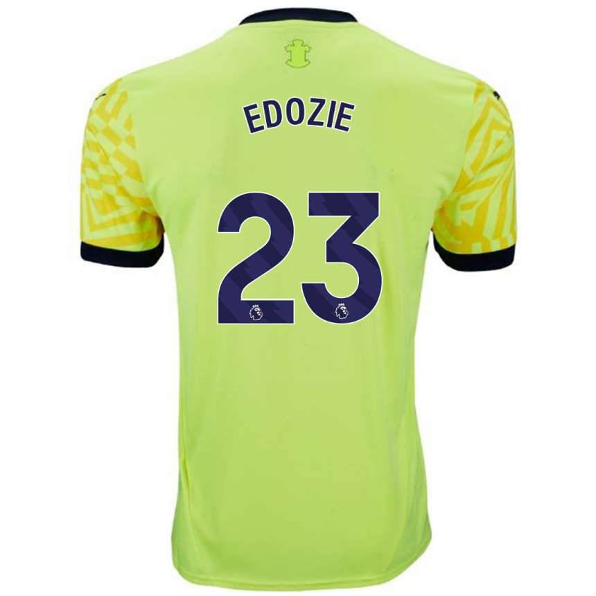 Kinder Fußball Samuel Edozie #23 Gelb Auswärtstrikot Trikot 2024/25 T-Shirt Luxemburg