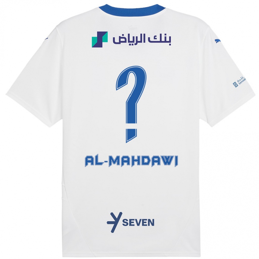 Kinder Fußball Ali Al-Mahdawi #0 Weiß Blau Auswärtstrikot Trikot 2024/25 T-Shirt Luxemburg