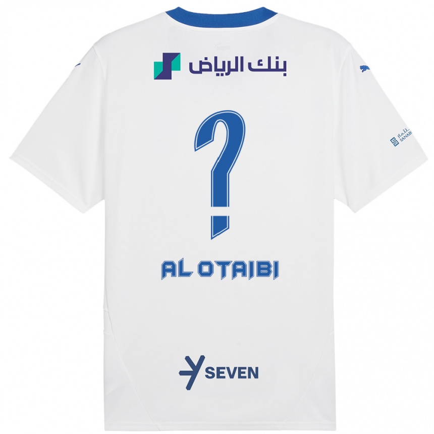 Kinder Fußball Majd Al-Otaibi #0 Weiß Blau Auswärtstrikot Trikot 2024/25 T-Shirt Luxemburg