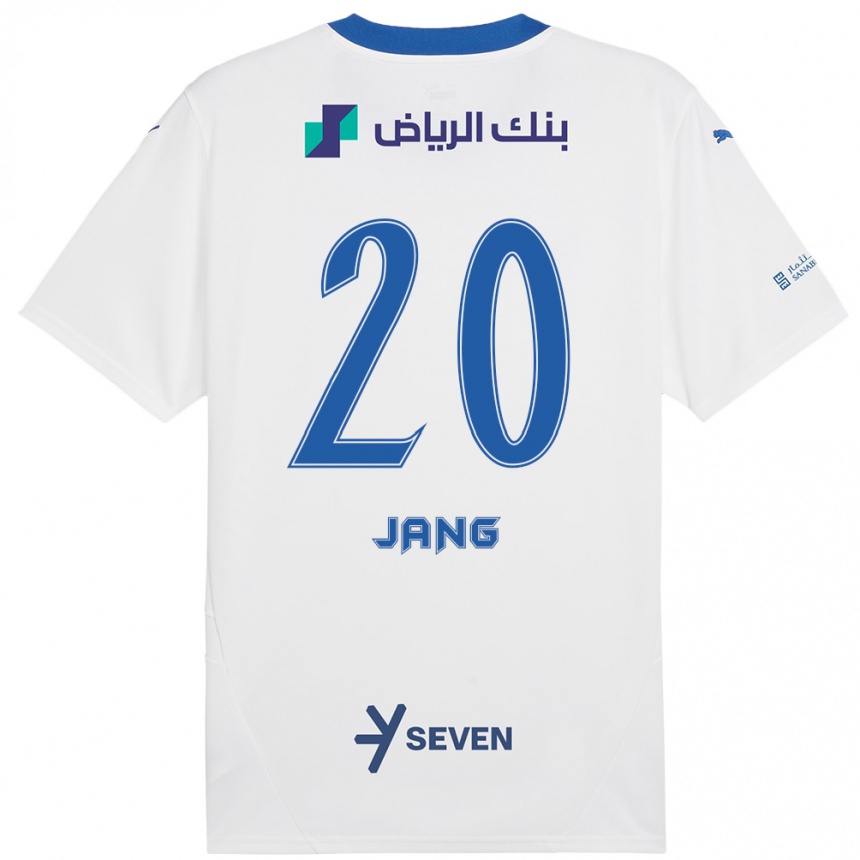 Kinder Fußball Hyun-Soo Jang #20 Weiß Blau Auswärtstrikot Trikot 2024/25 T-Shirt Luxemburg