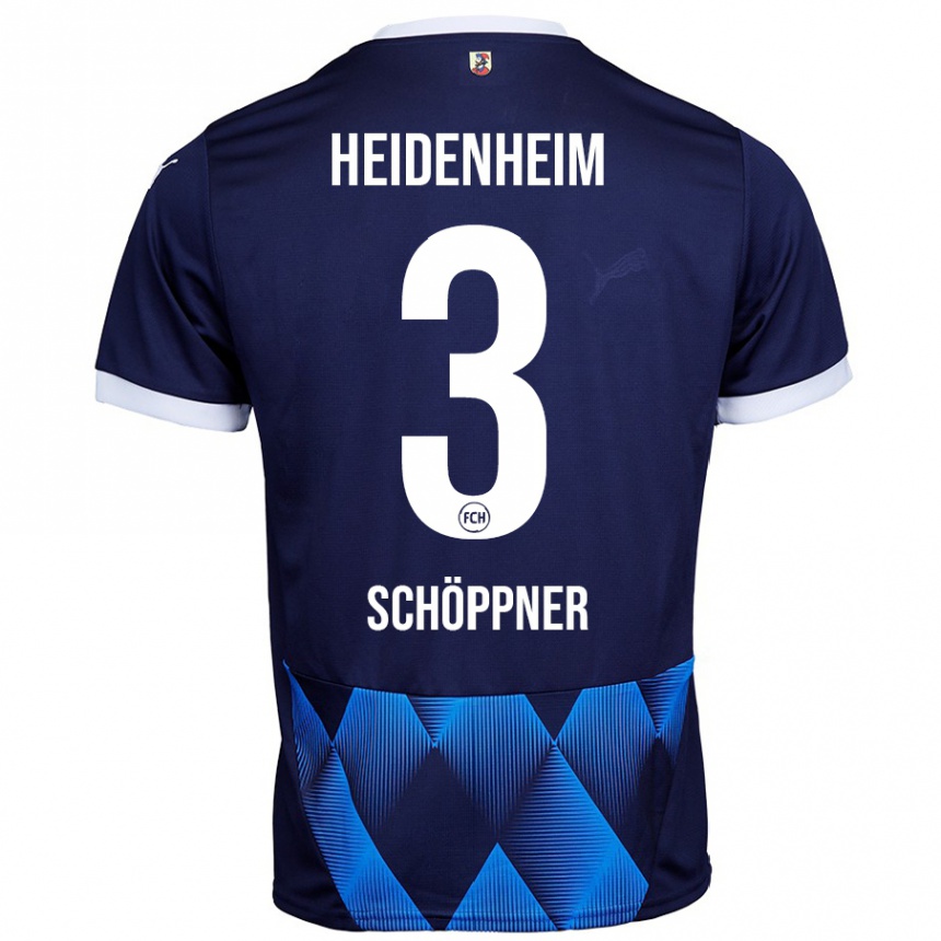 Kinder Fußball Jan Schöppner #3 Dunkel Marineblau Auswärtstrikot Trikot 2024/25 T-Shirt Luxemburg