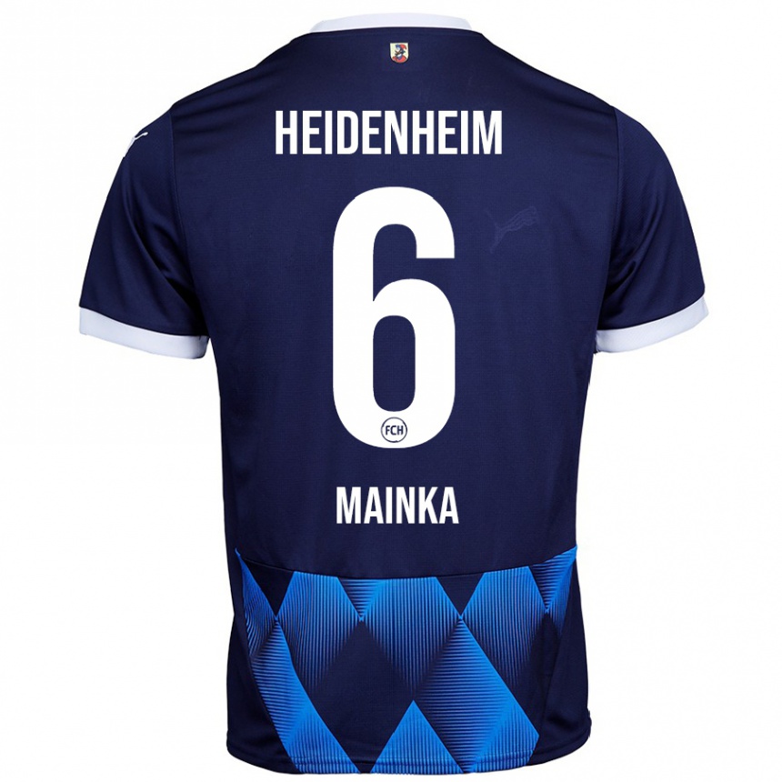 Kinder Fußball Patrick Mainka #6 Dunkel Marineblau Auswärtstrikot Trikot 2024/25 T-Shirt Luxemburg