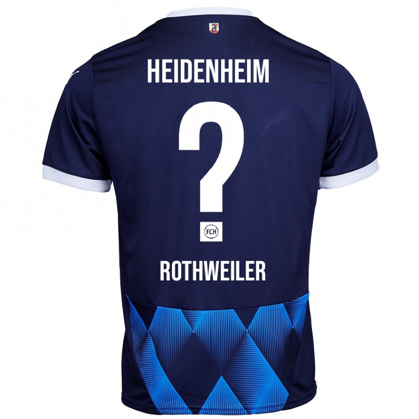 Kinder Fußball Nick Rothweiler #0 Dunkel Marineblau Auswärtstrikot Trikot 2024/25 T-Shirt Luxemburg