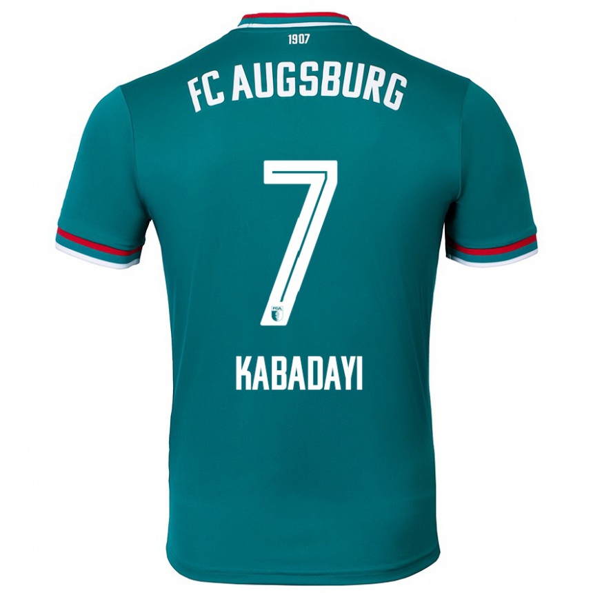 Kinder Fußball Yusuf Kabadayi #7 Dunkelgrün Auswärtstrikot Trikot 2024/25 T-Shirt Luxemburg