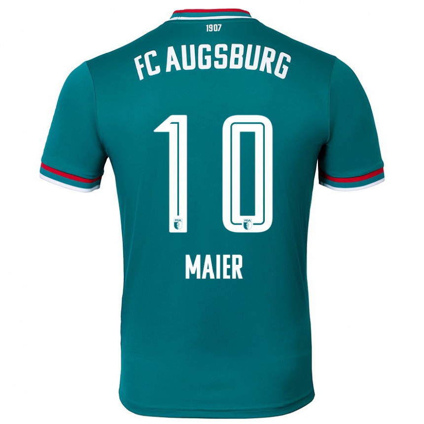 Kinder Fußball Arne Maier #10 Dunkelgrün Auswärtstrikot Trikot 2024/25 T-Shirt Luxemburg