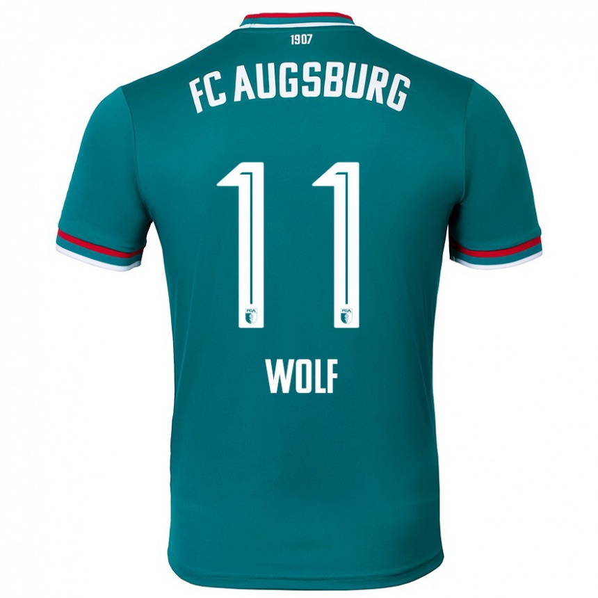 Kinder Fußball Marius Wolf #11 Dunkelgrün Auswärtstrikot Trikot 2024/25 T-Shirt Luxemburg