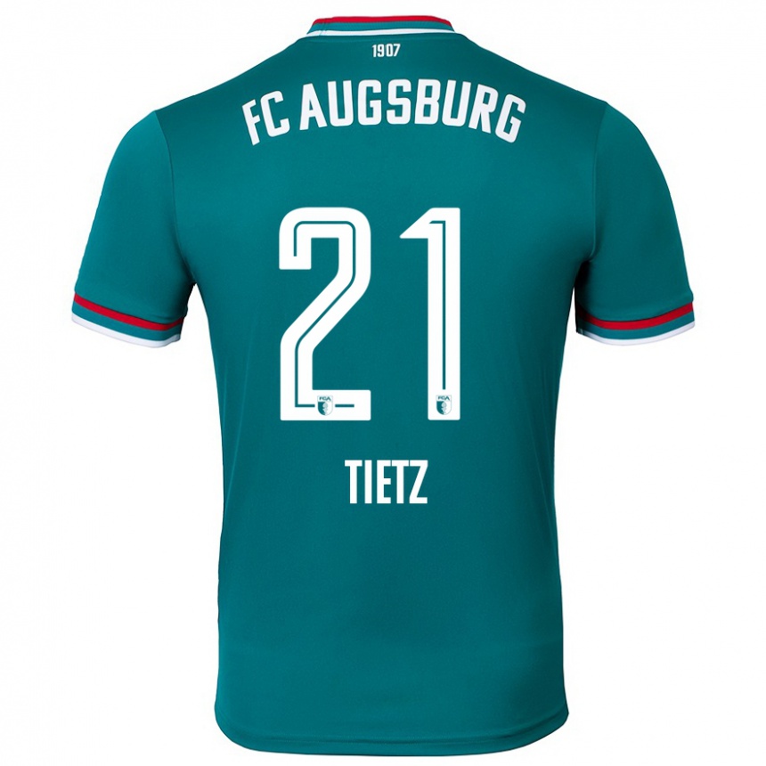 Kinder Fußball Phillip Tietz #21 Dunkelgrün Auswärtstrikot Trikot 2024/25 T-Shirt Luxemburg