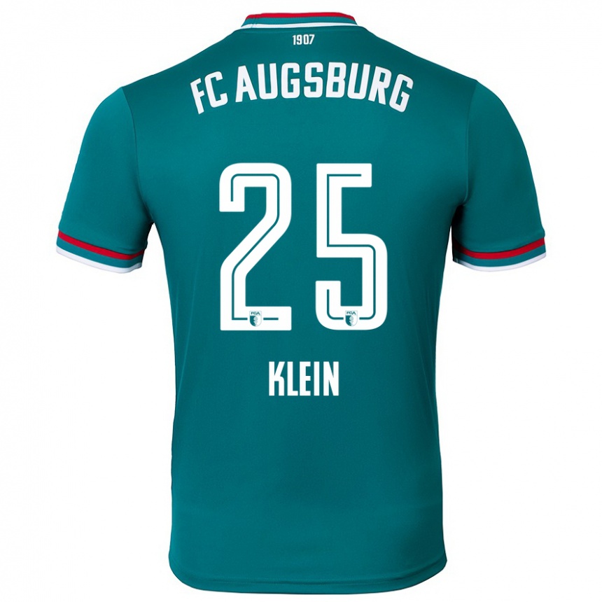 Kinder Fußball Daniel Klein #25 Dunkelgrün Auswärtstrikot Trikot 2024/25 T-Shirt Luxemburg