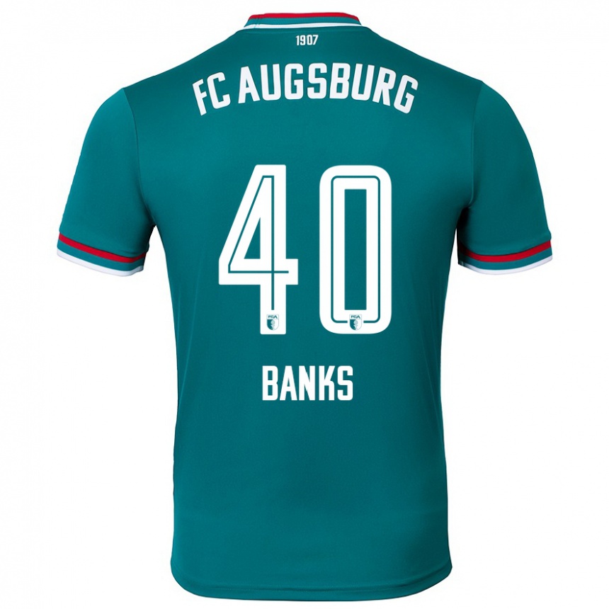 Kinder Fußball Noahkai Banks #40 Dunkelgrün Auswärtstrikot Trikot 2024/25 T-Shirt Luxemburg