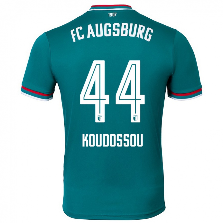 Kinder Fußball Henri Koudossou #44 Dunkelgrün Auswärtstrikot Trikot 2024/25 T-Shirt Luxemburg