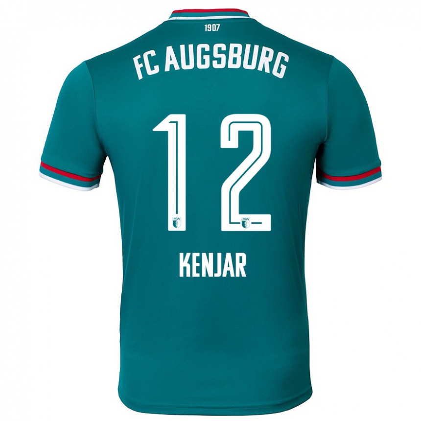 Kinder Fußball Alen Kenjar #12 Dunkelgrün Auswärtstrikot Trikot 2024/25 T-Shirt Luxemburg