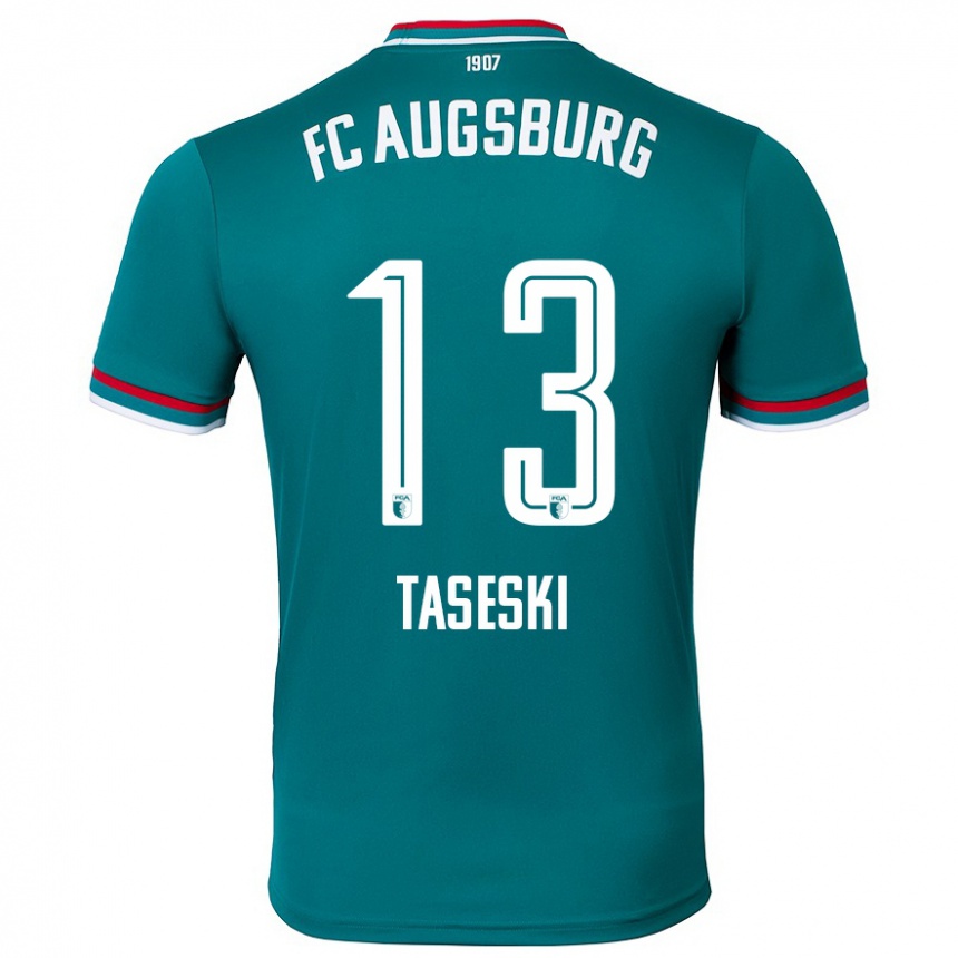 Kinder Fußball Kristijan Taseski #13 Dunkelgrün Auswärtstrikot Trikot 2024/25 T-Shirt Luxemburg