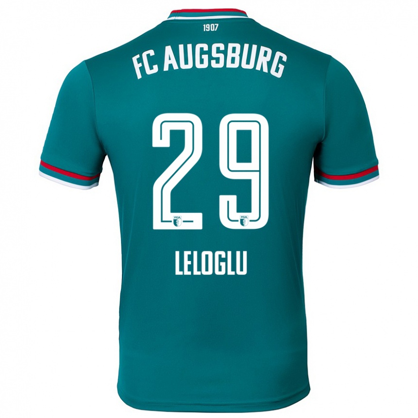 Kinder Fußball Aras Leloglu #29 Dunkelgrün Auswärtstrikot Trikot 2024/25 T-Shirt Luxemburg