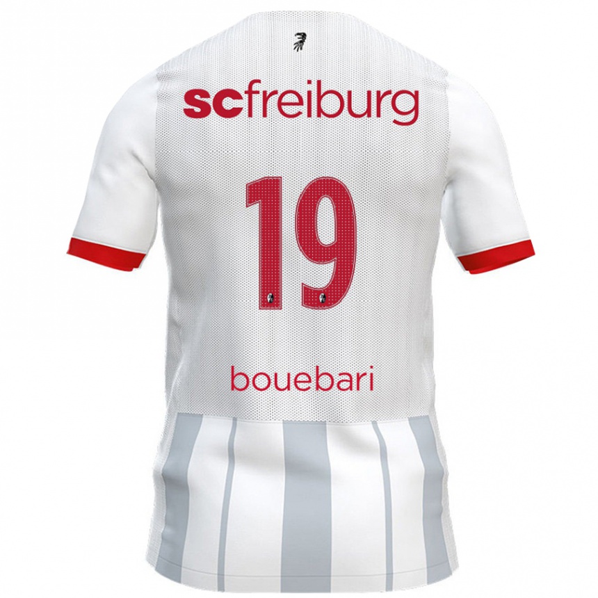 Kinder Fußball Franci Bouebari #19 Weiß Grau Auswärtstrikot Trikot 2024/25 T-Shirt Luxemburg