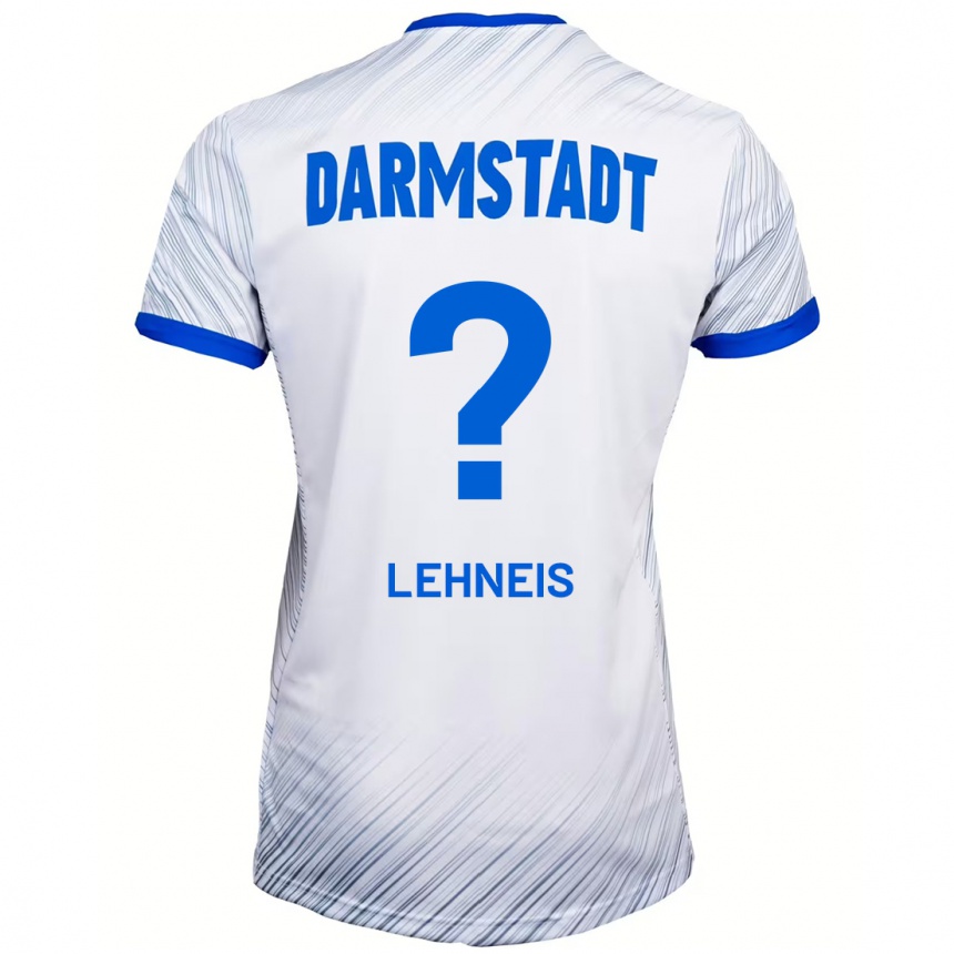 Kinder Fußball Daniel Lehneis #0 Weiß Blau Auswärtstrikot Trikot 2024/25 T-Shirt Luxemburg