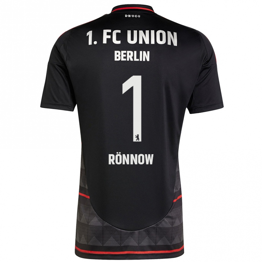 Kinder Fußball Frederik Rönnow #1 Schwarz Auswärtstrikot Trikot 2024/25 T-Shirt Luxemburg