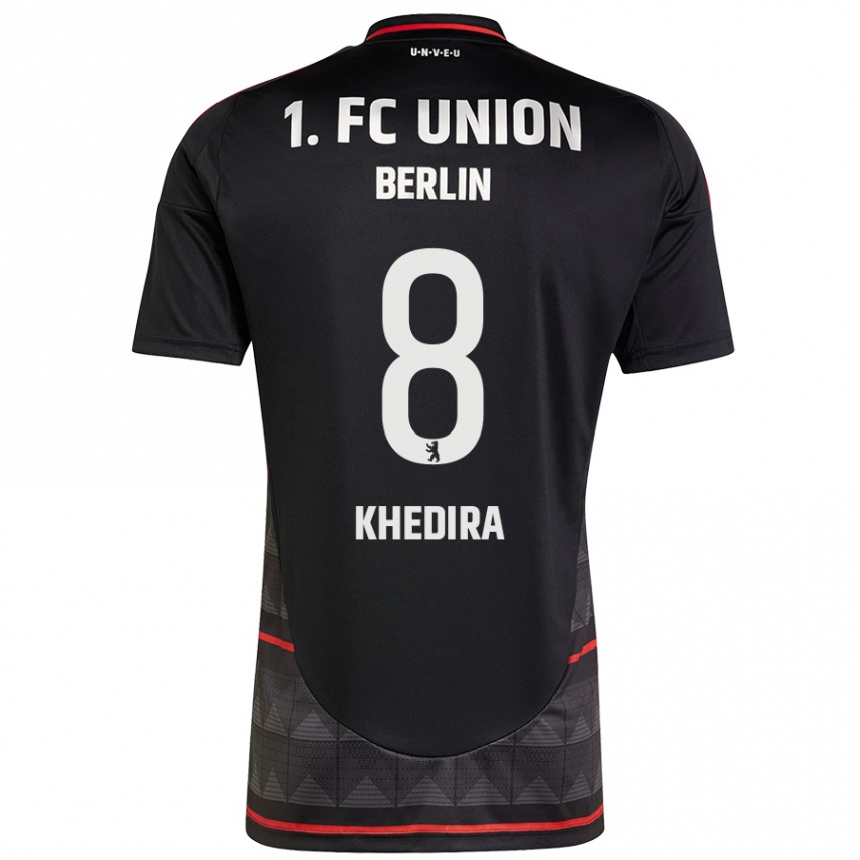 Kinder Fußball Rani Khedira #8 Schwarz Auswärtstrikot Trikot 2024/25 T-Shirt Luxemburg