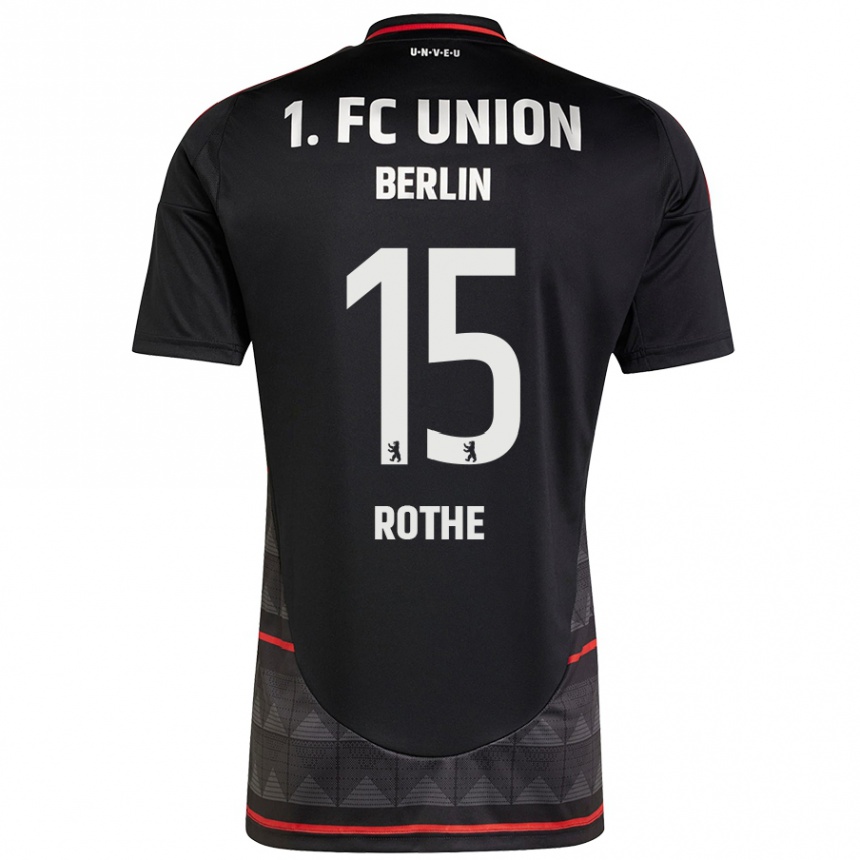 Kinder Fußball Tom Rothe #15 Schwarz Auswärtstrikot Trikot 2024/25 T-Shirt Luxemburg